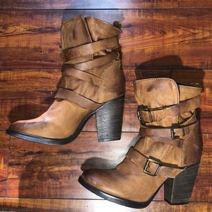 Steve Madden Strappy Leather Boots